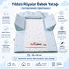 KaliteMall Yıldızlı Rüyalar Bebek Reflü Yatağı  - Mavi Yıldızlı-Koruyucu Tekstil-KM-15330-R31