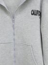 Kapşonlu Arkası Baskılı Sweat Polar -Gri-Kapşonlu Sweatshirt-357-3043-R11