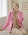 Kapşonlu Fermuarlı Cepli Penye Sweat  -Pembe-Sweatshirt-104-3293-R20