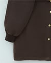 Kapşonlu Önü Çıtçıtlı Beli Kemerli Üç İplik Sweat Kap -Kahve-Trençkot-349-5295-R15