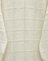 Kare Desenli Yırtmaçlı Yumoş Triko Tunik -Ekru-Tunik-295-4510-R07