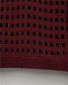 Kayık Yaka Ajurlu Triko Kazak -Bordo-Kazak-109-0987-R04