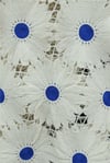 Kayık Yaka Papatya Desenli Triko Bluz  -Saks-Bluz-364-6048-R10