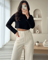 تريكو قصير برقبة قارب - أسود-Crop-385-2728-R01
