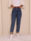 Kot Pantolon-Kemerli Kot Pantolon -K. Mavi-318-4801-R26