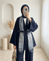 Kemerli Pantolonlu Kimono Takım  -Laci-Takım-307-0047-R03