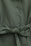Kendinden Kuşaklı Poplin Tunik -Haki-Tunik-307-0105-R05