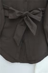 Kendinden Kuşaklı Poplin Tunik -Kahve-Tunik-307-0105-R15
