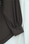 Kendinden Kuşaklı Poplin Tunik -Kahve-Tunik-307-0105-R15
