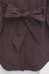 Kendinden Kuşaklı Poplin Tunik -Mürdüm-Tunik-307-0105-R09