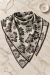 Klasik Damask Desenli Soft Eşarp -Mürdüm