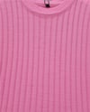 Kolları Düğmeli Eteği Fırfırlı Triko Elbise -Pembe-Elbise-295-016-R20