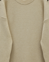 Kolları İpli Çizgili Yumoş Triko Tunik -Vizon-Kazak-295-4522-R23