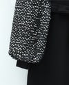 Elbise-Kolları Pullu Kemerli İthal Likralı Krep Elbise  -Gümüş-349-8031-R47