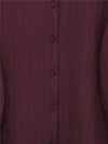 Kolu Bağcıklı Çizgi Desen Çilek Gömlek -Bordo-Tunik-434-5370-R04