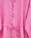 Kolu Bağcıklı Düğmeli V Yaka Tunik Pantolon Takım -Pembe-Takım-398-4018-R20