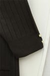 Kolu Düğme Detaylı Fitilli Uzun Triko Hırka -Kahve-Hırka-109-9789-R15
