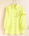 Kolu Fırfır Detaylı  Lastikli Tunik -Açık Sarı-Tunik-346-3072-R75