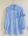 Kolu Fırfır Detaylı  Lastikli Tunik -Bebe Mavi-Tunik-346-3072-R32