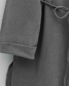 Kolu Katlı Beli Bağlamalı Yırtmaçlı Kaşkorse Tunik -Gri-Tunik-253-13113-R11