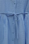 Kolu Lastikli Fırfır Detaylı Beli Bağcıklı Nervürlü Cupra Tunik  -Bebe Mavi-Tunik-307-0109-R32