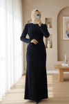 Kolu Tüylü Önü Çift Kuyruklu Abiye  -K.Laci-Abiye-316-4696-R62