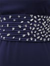 Korse Kemerli Taşlı Saten Abiye  -Laci-Abiye-316-4640-R03