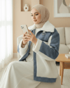 Kot Detaylı Astarlı Cepli Peluş Mont -Beyaz-Mont-372-1822-R02