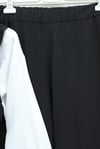Kruvaze Yaka Beli Lastikli Yelek Pantolon Modal Takım -Siyah-Takım-398-22024-R01