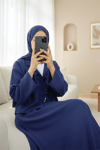 Kruvaze Yaka Çift Bağcıklı Etekli Takım -Laci-Takım-398-4019-R03