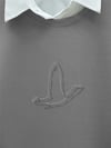 Kuş Desenli Taşlı Oysho Tunik  -Açık Gri-Sweatshirt-104-1420-R41