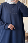 Kuş Desenli Taşlı Oysho Tunik   -Laci-Sweatshirt-104-1420-R03