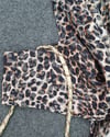 Leopar Desen Düğmeli Oval Kesim Gömlek -Leopar-Gömlek-138-5944-R57
