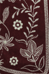 Nakışlı Fitilli Kadife Yelek -Bordo-Yelek-286-2010-R04
