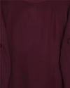 Omuzu Saç Örgülü Salaş Triko Tunik -Bordo-Kazak-295-1281-R04