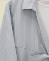 Önden Bağlamalı Krınkıl Kimono  -Gri-Kimono&Kaftan-253-12986-R11