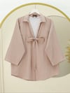 Önden Bağlamalı Krınkıl Kimono -Somon-Kimono&Kaftan-253-12986-R13