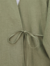 Önden Bağlamalı Pantolonlu Kimono Takım   -Haki-Takım-223-3000-R05