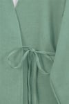 Önden Bağlamalı Pantolonlu Kimono Takım       -Su Yeşili-Takım-223-3000-R36