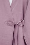 Önden Bağlamalı Pantolonlu Kimono Takım      -Pudra-Takım-223-3000-R06