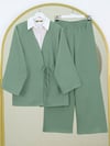 Önden Bağlamalı Pantolonlu Kimono Takım    -Mint-Takım-223-3000-R24