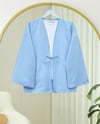 Önü Bağcıklı Poplin Kimono -Bebe Mavi-Kimono&Kaftan-253-13051-R32