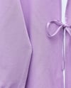 Önü Bağcıklı Poplin Kimono -Lila-Kimono&Kaftan-253-13051-R42