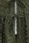 Önü Bağcıklı Tüylü Dokulu Clip Jakar Kimono -Haki-Kimono & Kaftan-398-44024-R05