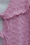Önü Bağcıklı Tüylü Dokulu Clip Jakar Kimono -Pembe-Kimono & Kaftan-398-44024-R20