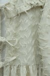 Önü Bağcıklı Tüylü Dokulu Clip Jakar Kimono -Bej-Kimono & Kaftan-398-44024-R56