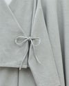 Önü Bağlamalı Etekli Kaşe Kimono Takım -Gri-Takım-346-3078-R11