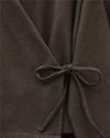 Önü Bağlamalı Etekli Kaşe Kimono Takım -Kahve-Takım-346-3078-R15