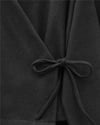 Önü Bağlamalı Etekli Kaşe Kimono Takım  -Siyah-Takım-346-3078-R01