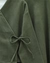 Önü Bağlamalı Etekli Kaşe Kimono Takım -Haki-Takım-346-3078-R05